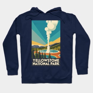 A Vintage Travel Art of the Yellowstone National Park - US Hoodie